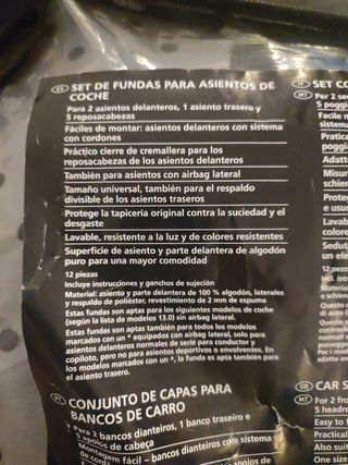 Fundas asientos coche 