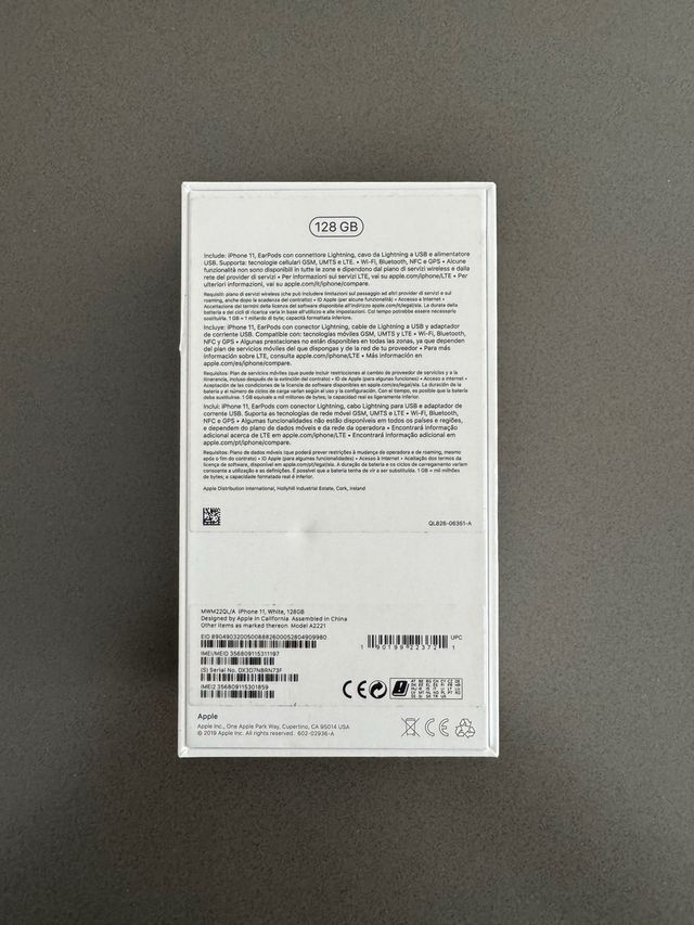 Caja origina iphone 11 blanco