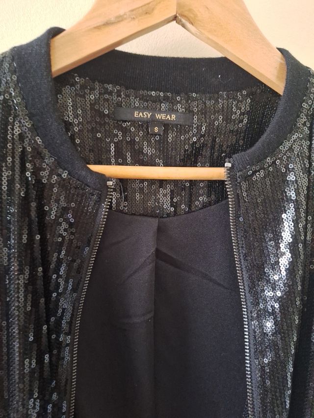 bomber fiesta negra lentejuelas