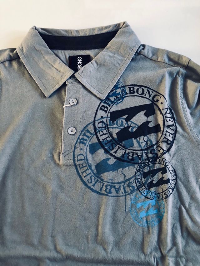 Polo Billabong manga larga gris 14 años