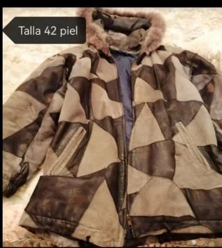 Chaqueta, de piel bicolor