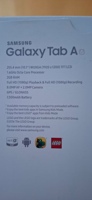 Tablet Samsung Galaxy Tab A6 10.1' 16Gb