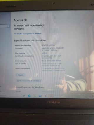 Portátil asus