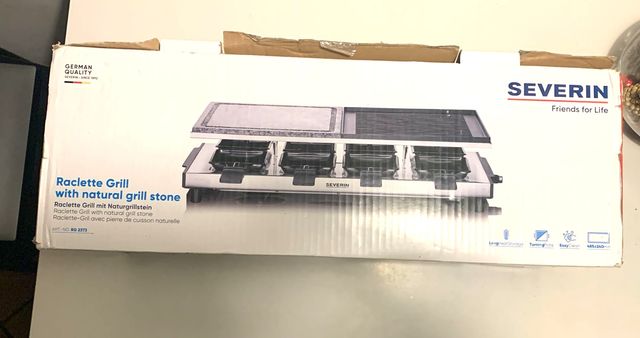 Grill raclette pietra naturale e griglia Severin