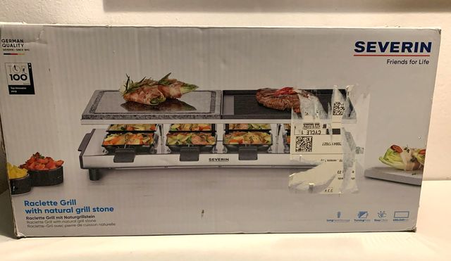 Grill raclette pietra naturale e griglia Severin