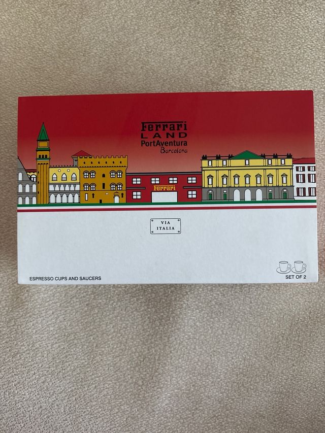 Set de dis tazas de café ferrariland Portaventura