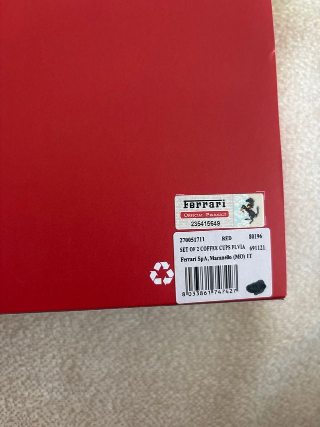 Set de dis tazas de café ferrariland Portaventura