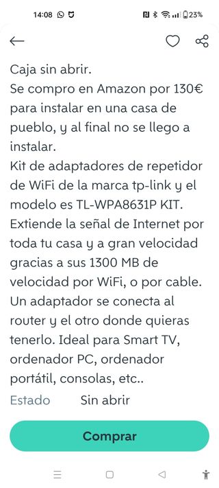 PLC TP-LINK 1300MB