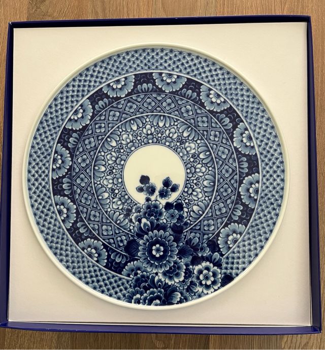 Vista Alegre plato con pie para tartas