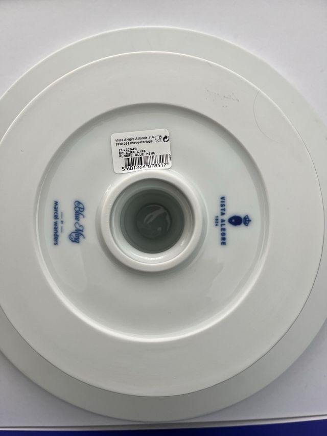 Vista Alegre plato con pie para tartas