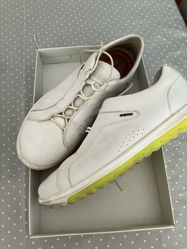 Zapatillas geox piel blanca