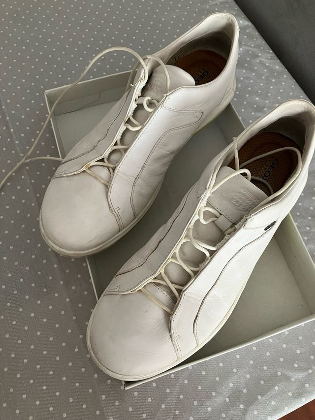 Zapatillas geox piel blanca