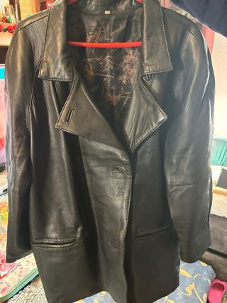 Chaqueta piel mujer talla xl/xxl color negro 