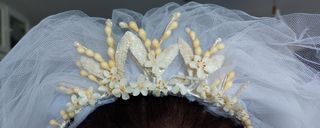 Velo novia corto años 60