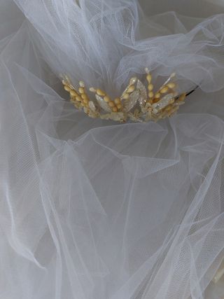 Velo novia corto años 60