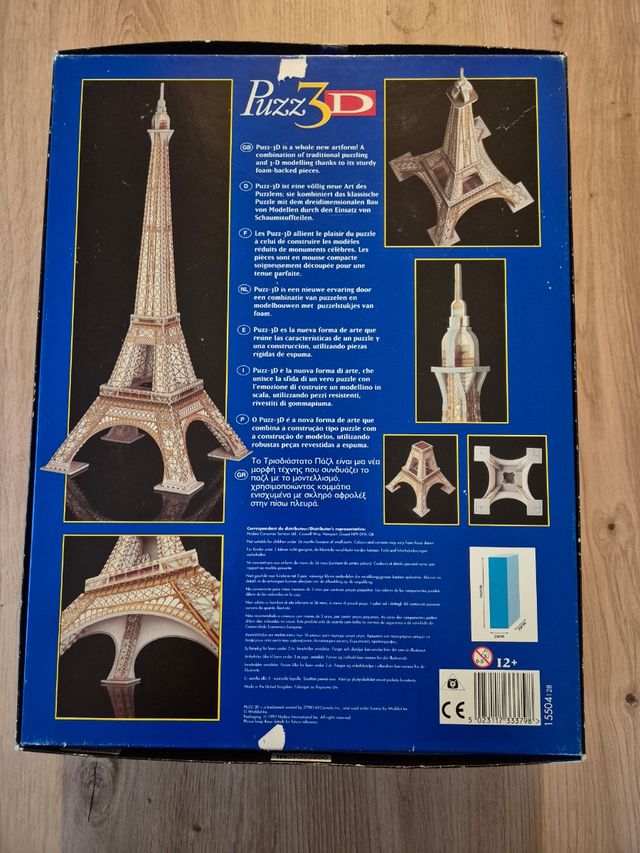 Vintage 3D Puzzle Torre Eiffel 1997