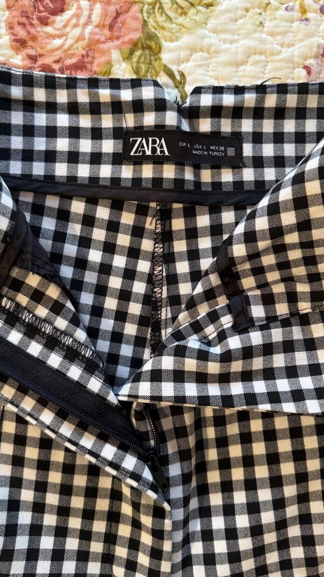 Pantalón pinza Zara de cuadros T.L