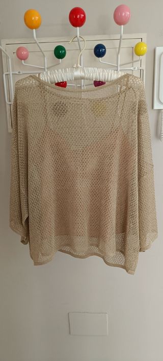 Jersey de fiesta beige dorado