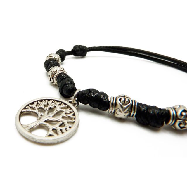 Pulsera de Nudos de la Suerte con Árbol de la Vida