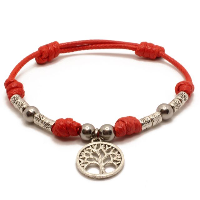 Pulsera de Nudos de la Suerte con Árbol de la Vida