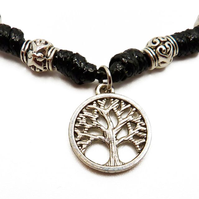 Pulsera de Nudos de la Suerte con Árbol de la Vida
