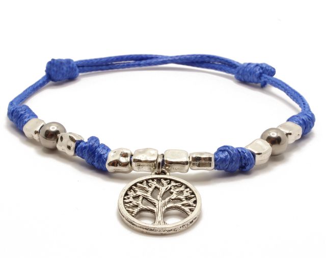 Pulsera de Nudos de la Suerte con Árbol de la Vida