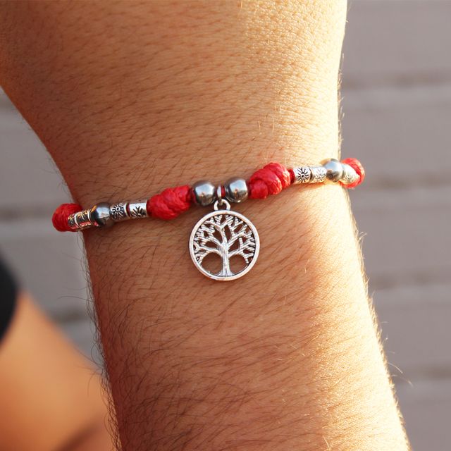 Pulsera de Nudos de la Suerte con Árbol de la Vida