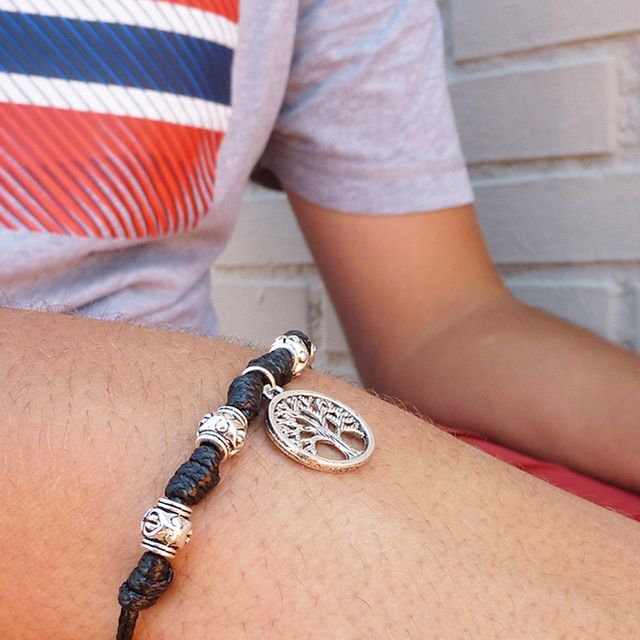 Pulsera de Nudos de la Suerte con Árbol de la Vida