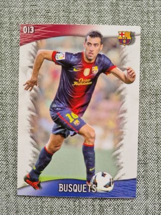 13 BUSQUETS (Barcelona). Liga 2013 2014 Mundicromo