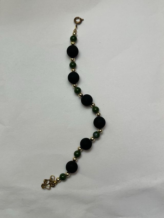 Bracciale donna verde e nero