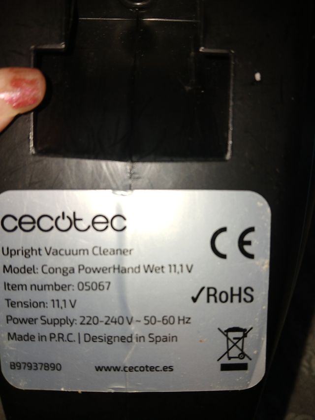 Aspiradora de mano con bateria