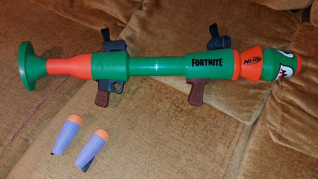 Fortnite nerf bazoca ametralleta,pistola slugterra