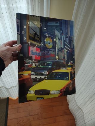 Reloj New York lienzo decorativo
