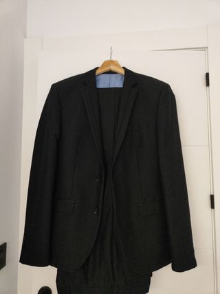 Traje chaqueta hombre negro 