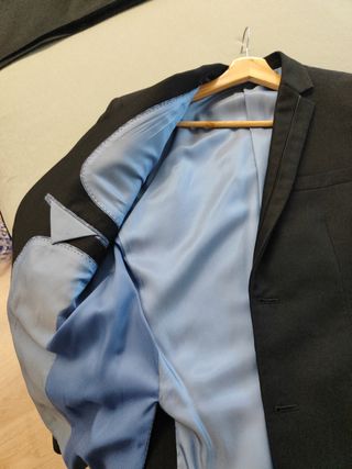 Traje chaqueta hombre negro 