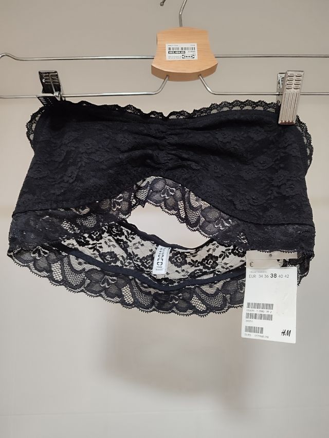 Sujetador bustier, H&M, con etiqueta
