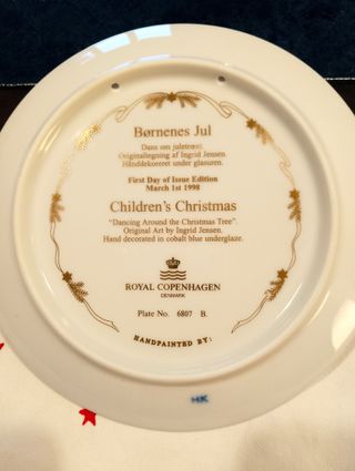 Piatto di Natale dei bambini Royal Copenhagen,1998