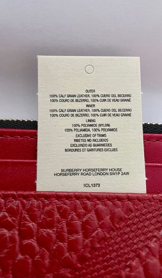 Portafoglio Burberry donna rosso