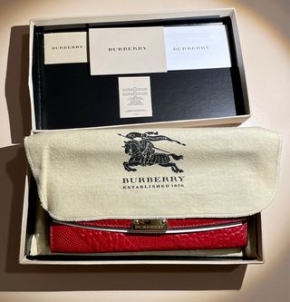 Portafoglio Burberry donna rosso
