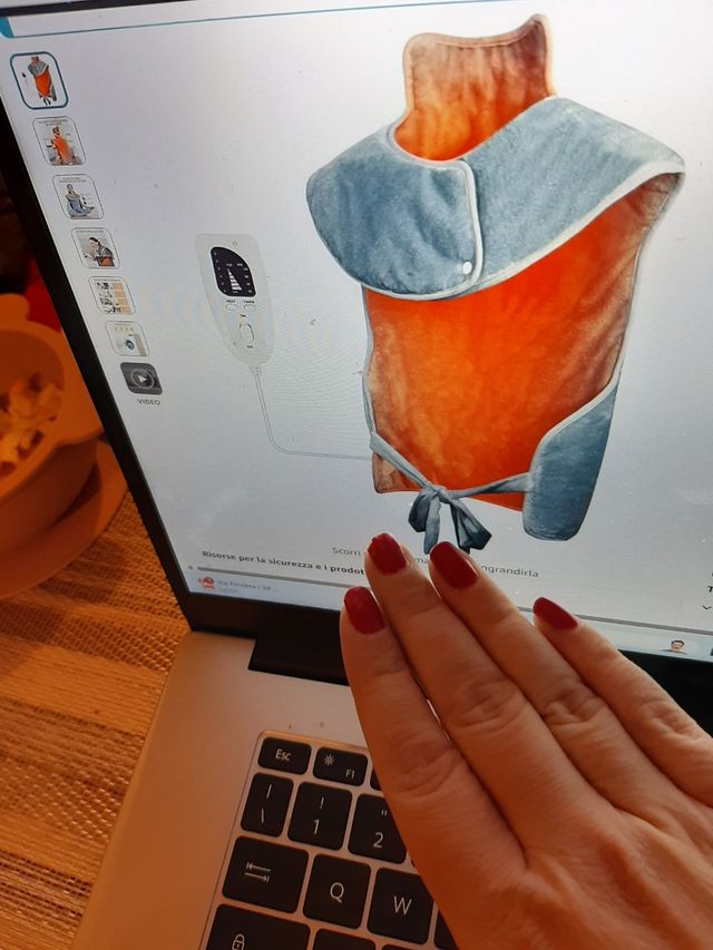 Cuscino termico per sollievo dolore schi