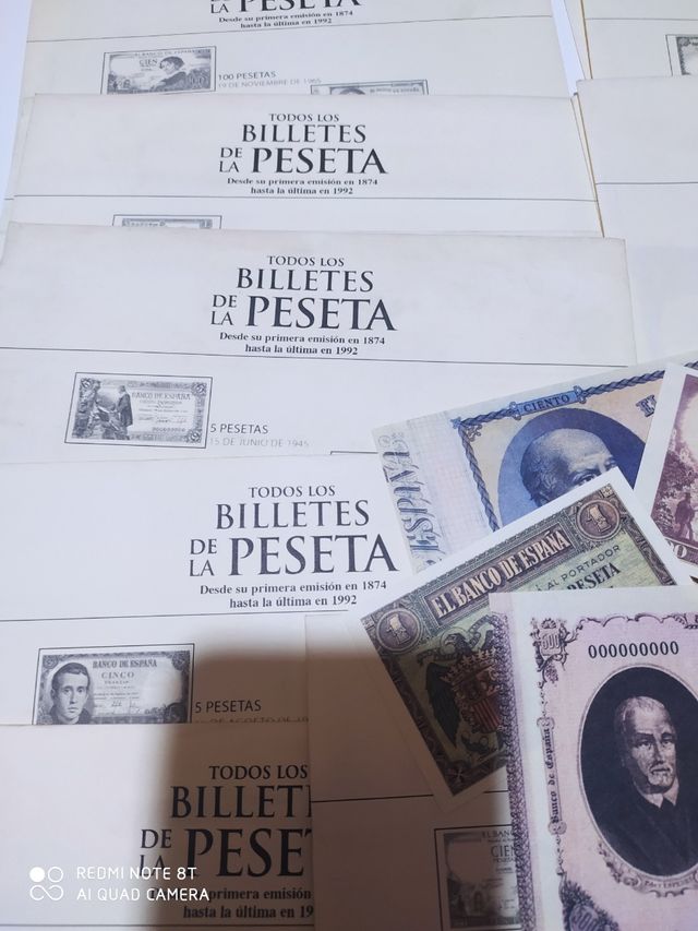 Colección billetes de la peseta