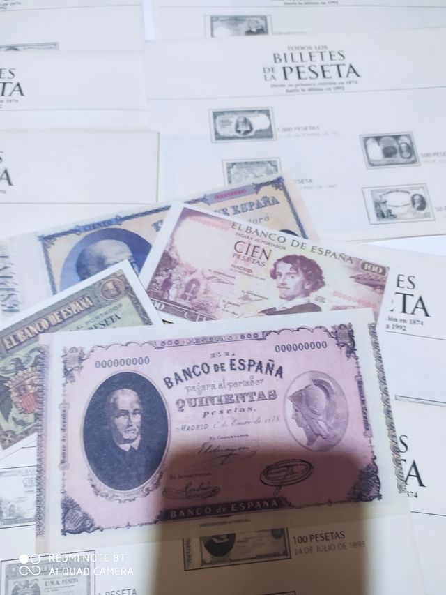 Colección billetes de la peseta
