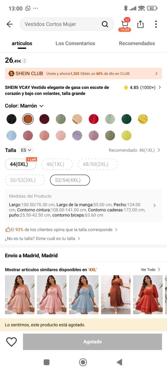 Vestido para chica 4xl nuevo