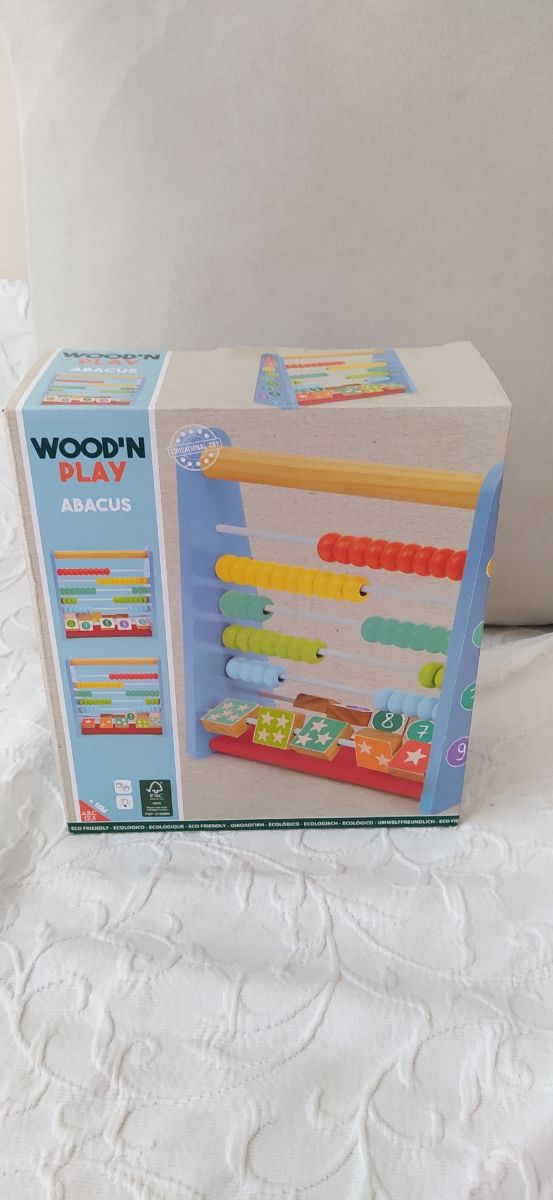 Ábaco madera para niños pequeños