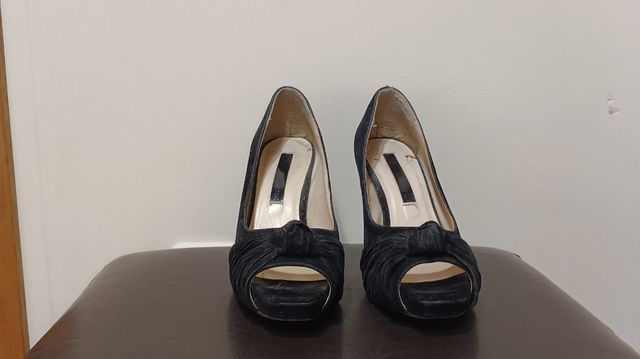 Zapatos de ante de tacón 