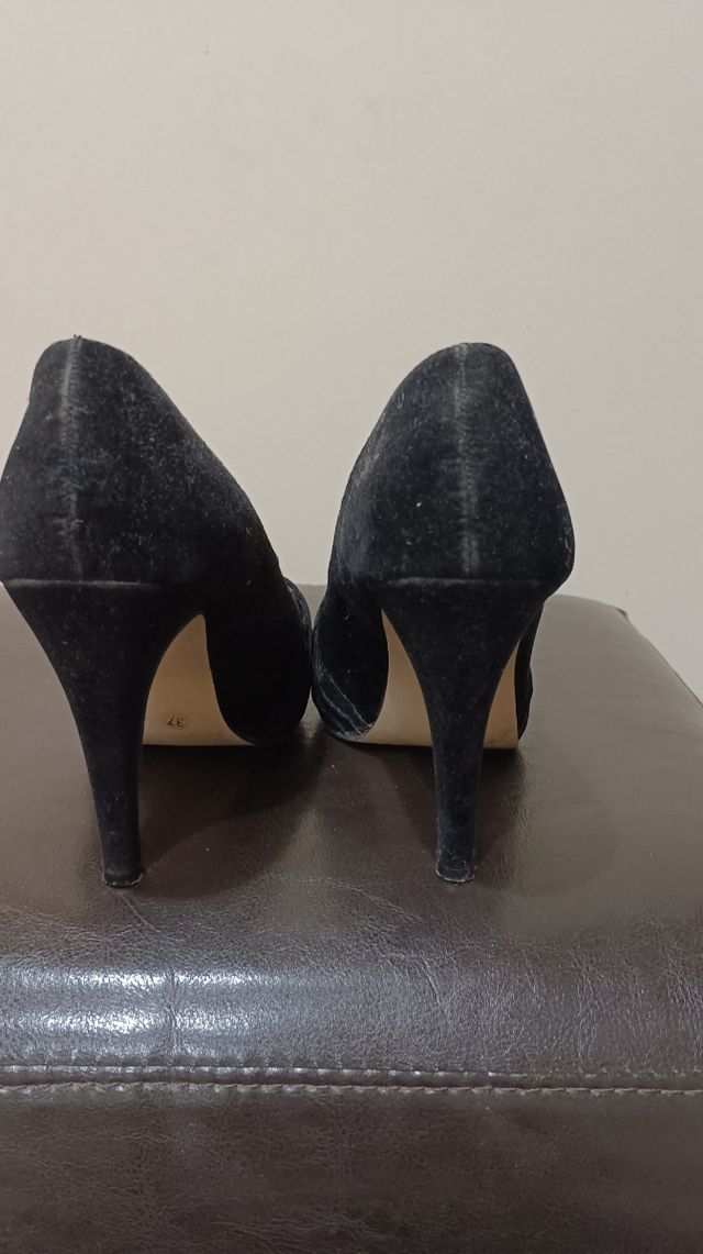 Zapatos de ante de tacón 