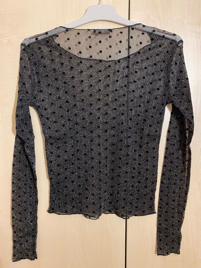 Camiseta lunares y brillantina