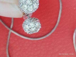 Colgante y pendientes plata italiana 