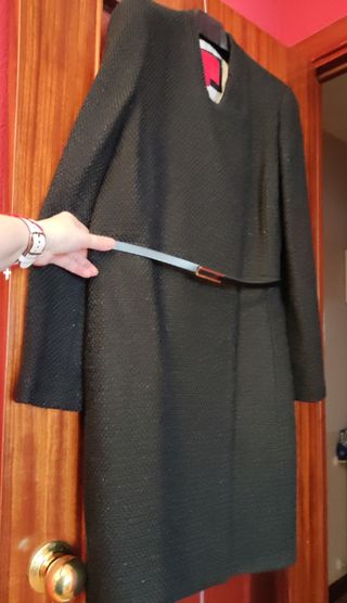 Abrigo de vestir Mango negro