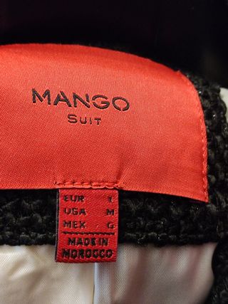 Abrigo de vestir Mango negro